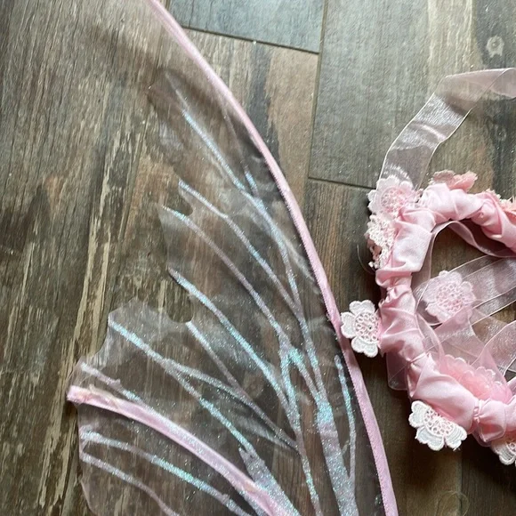Pink Fairy Costume Set with Wings and Headband - Picture 6 of 9